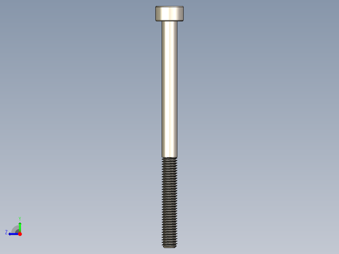 Screw_DIN_912_M3x45_A2.STEP公制内六角螺钉右视图