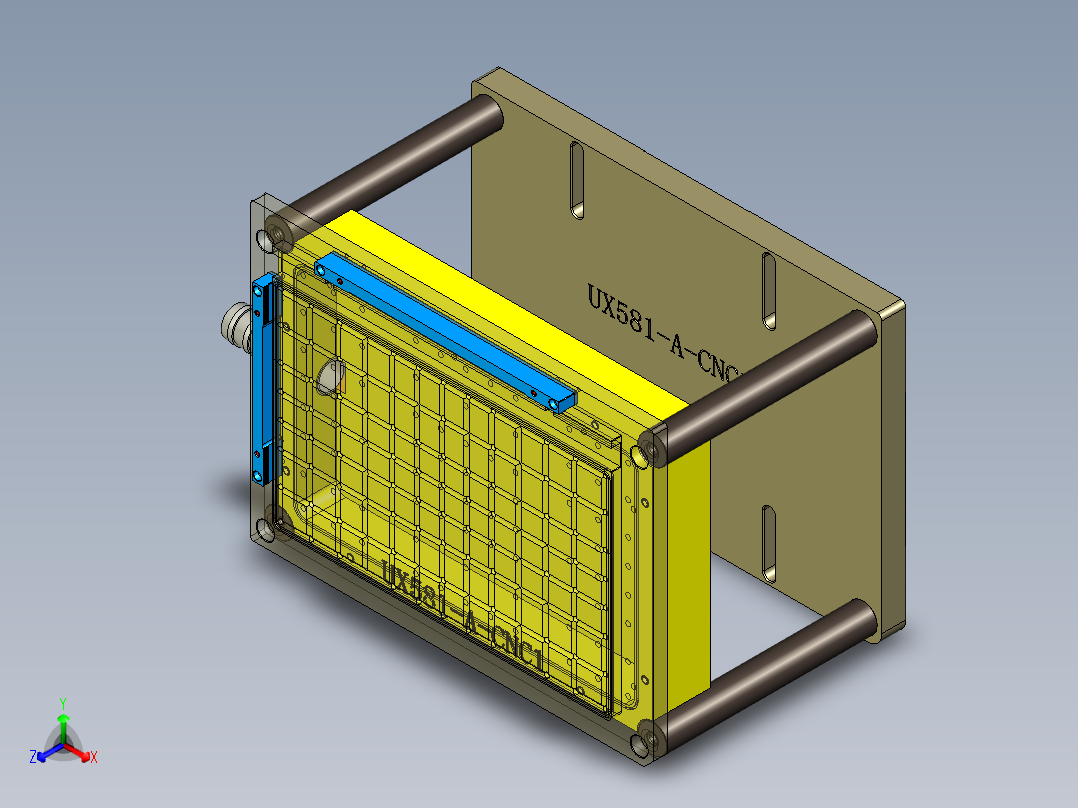 UX581-A-笔记本CNC工装夹具三维模型CNC1-190110主视图