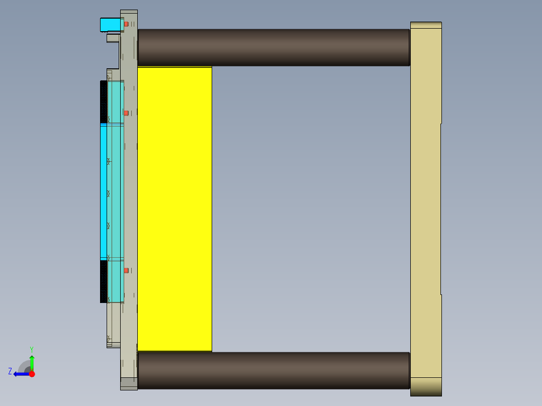 UX581-A-笔记本CNC工装夹具三维模型CNC1-190110右视图