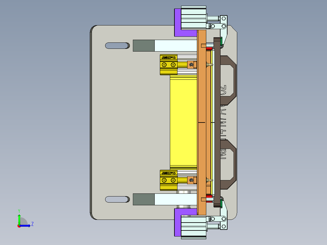Nakia14 N7笔记本CNC工装夹具三维模型-A-CNC2-200713左视图