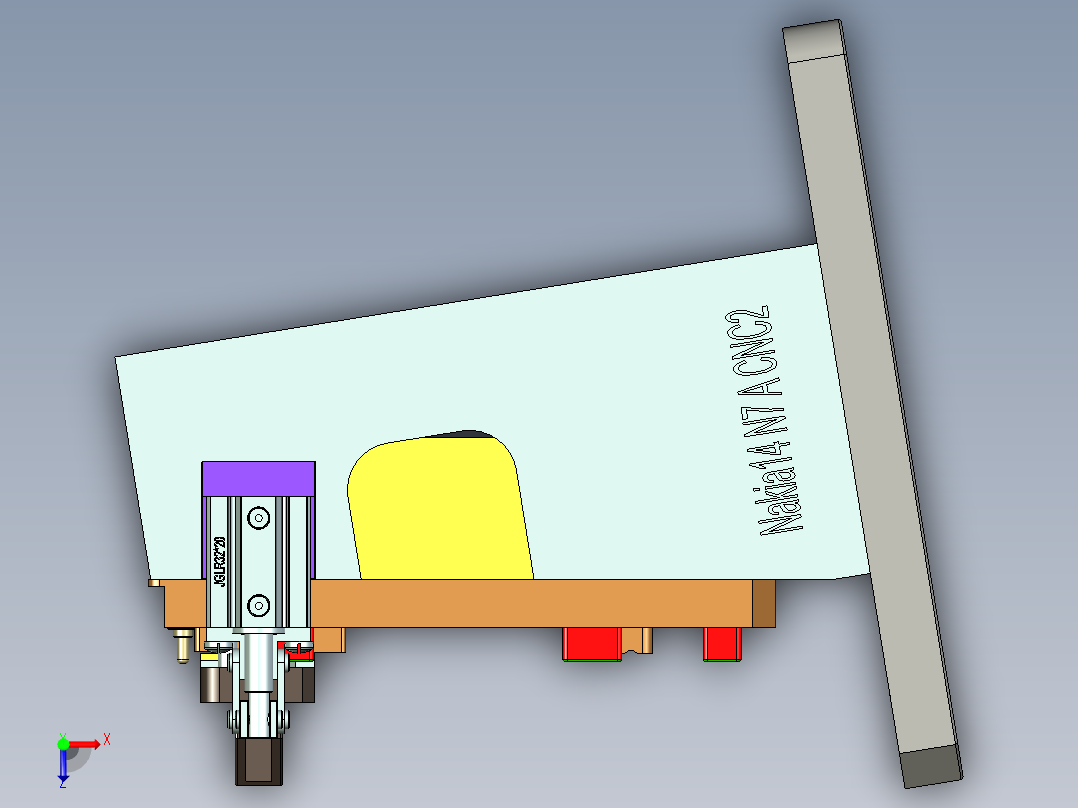 Nakia14 N7笔记本CNC工装夹具三维模型-A-CNC2-200713俯视图