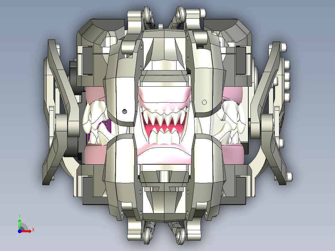 仿生兽嘴前视图
