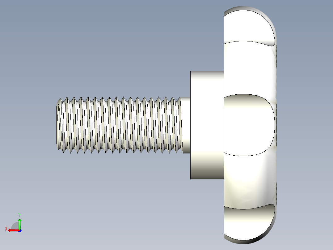 圆形旋钮后视图