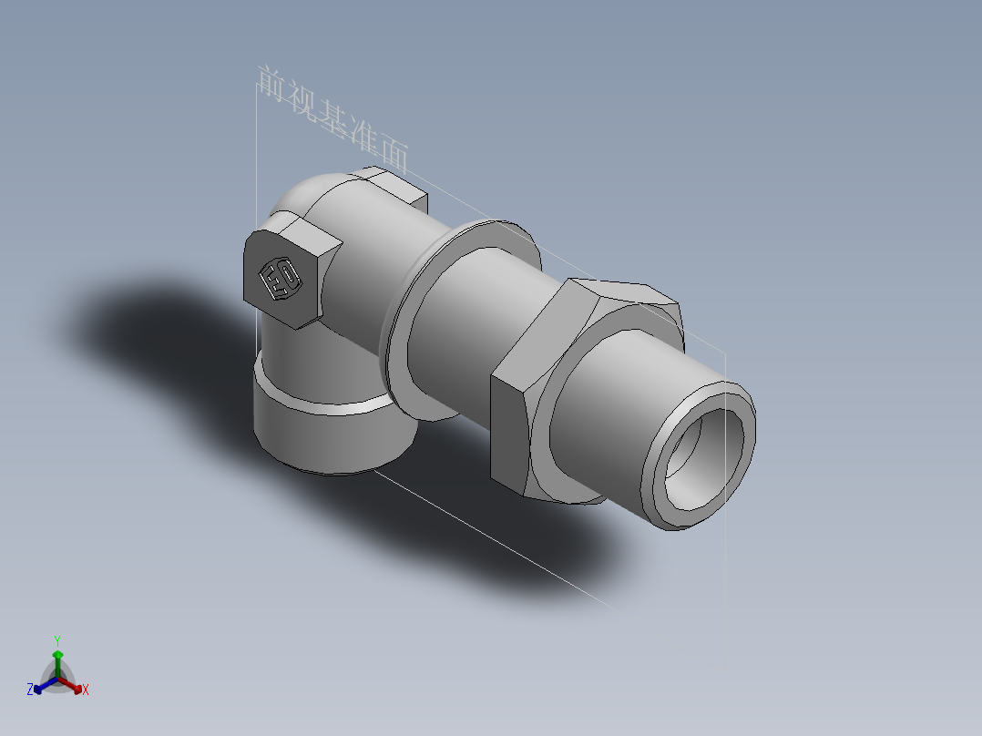 直角过板接头、6D9-18LN正等轴测图