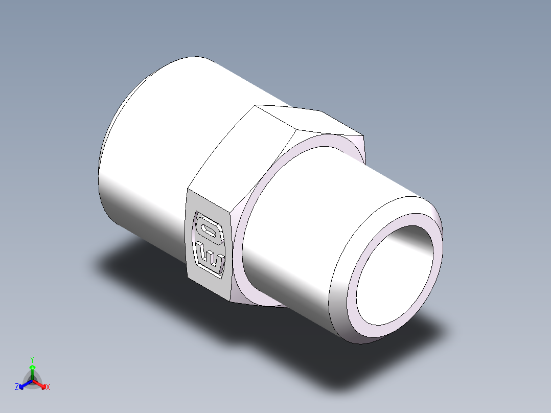 直通变径-GR、1C-12-14正等轴测图