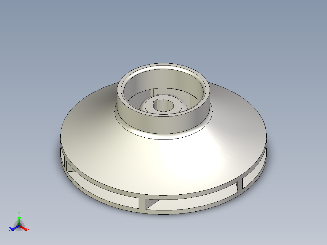 叶轮(2)正等轴测图