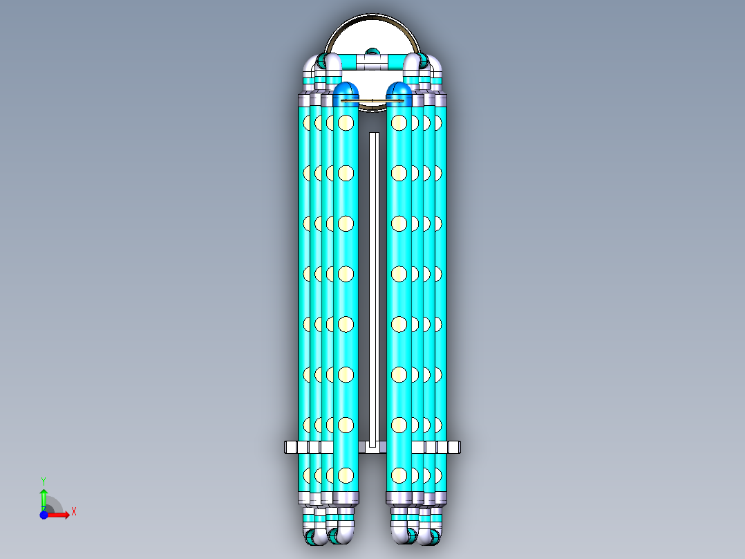 B2004085-营养液膜技术（NFT）水培系统前视图