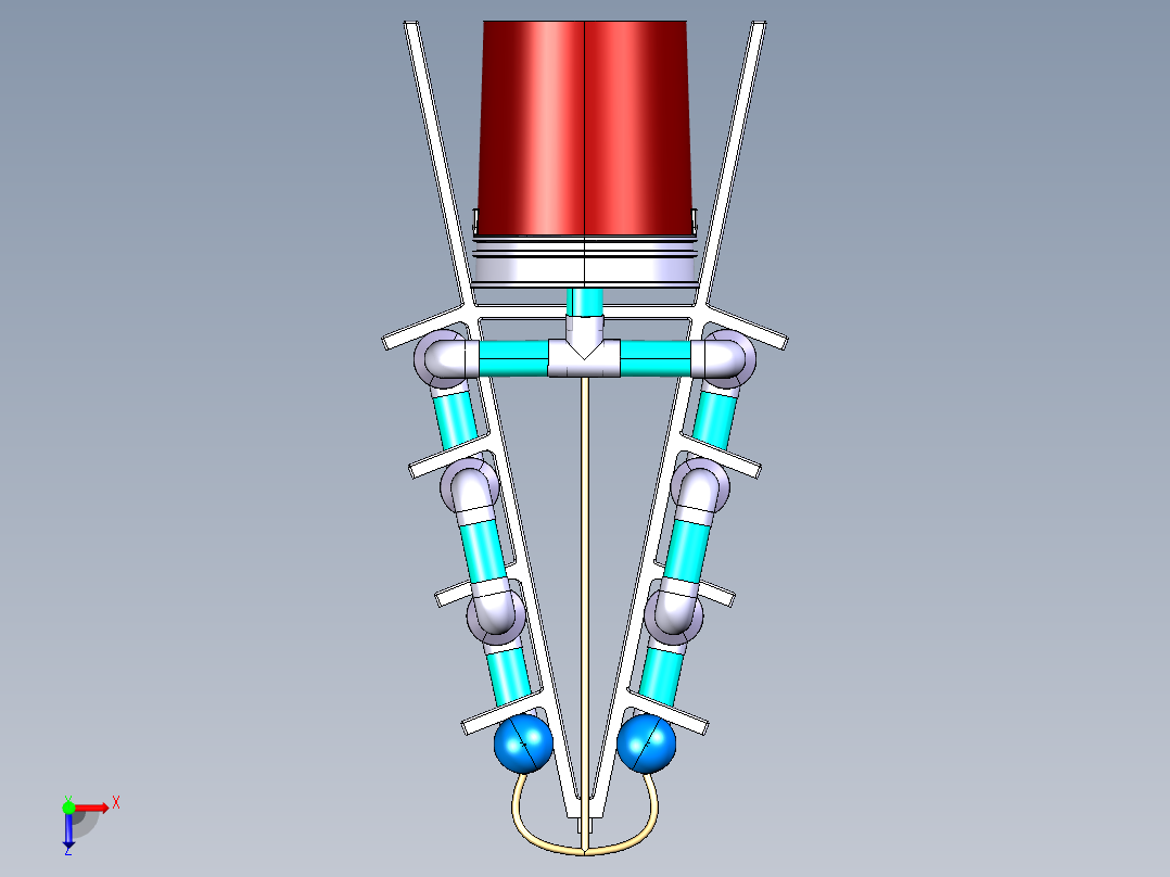 B2004085-营养液膜技术（NFT）水培系统俯视图