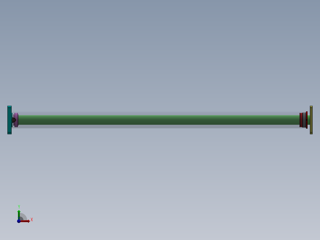 焊接式液压缸前视图