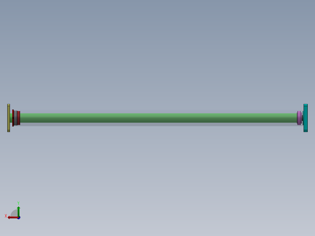 焊接式液压缸后视图