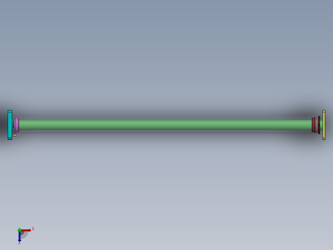 焊接式液压缸俯视图