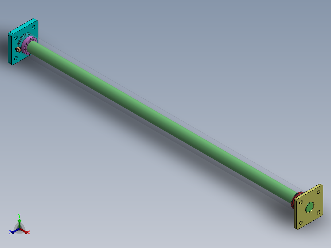 焊接式液压缸正等轴测图