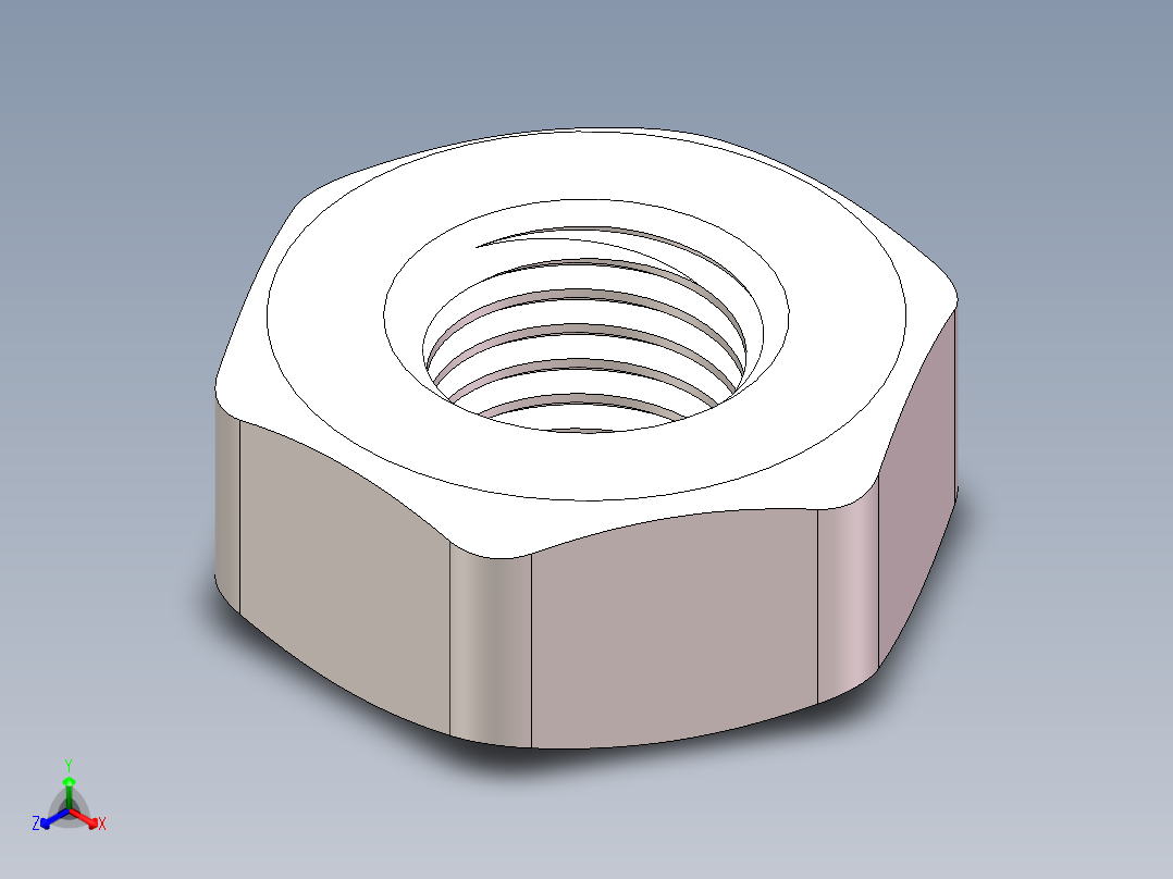 螺母正等轴测图