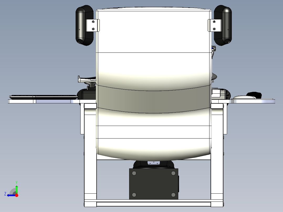 飞行操控模拟座椅三维建模图纸右视图