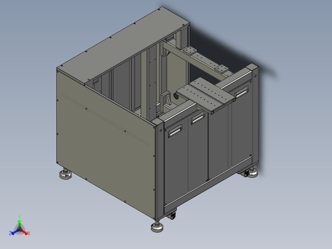 SAPMMZ01-09810-b升降框架装配主视图