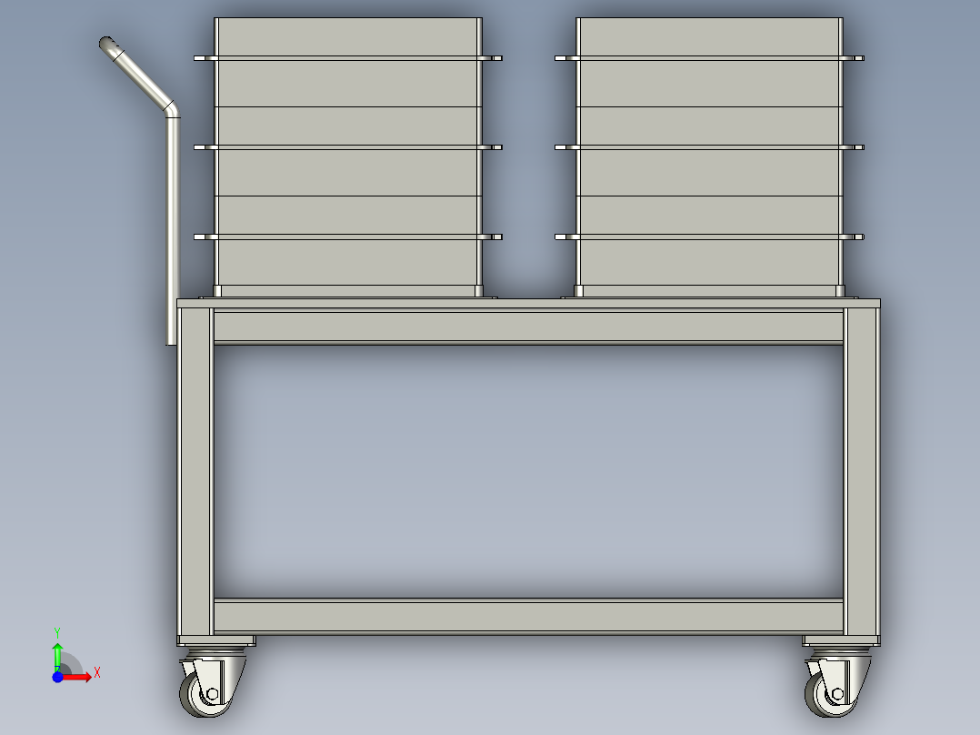 瓶子上料-料车前视图