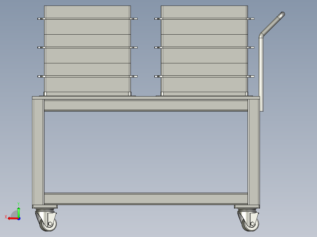 瓶子上料-料车后视图