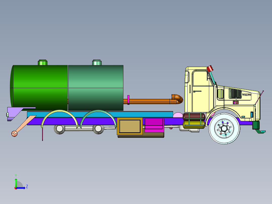 重型补给卡车左视图