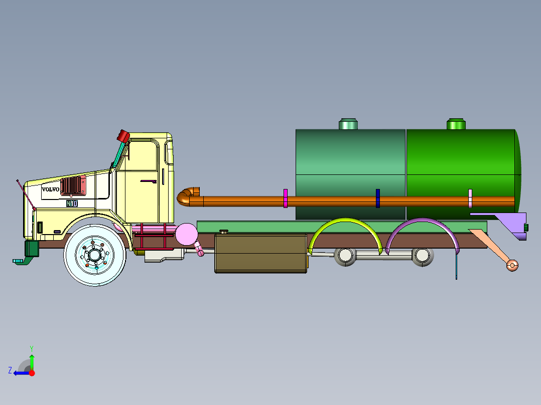 重型补给卡车右视图