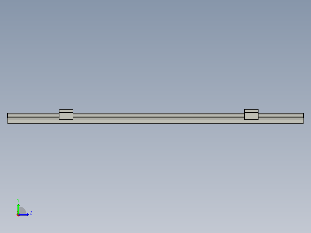支撑导轨单元SBRS系列滑轨SBR16SA左视图