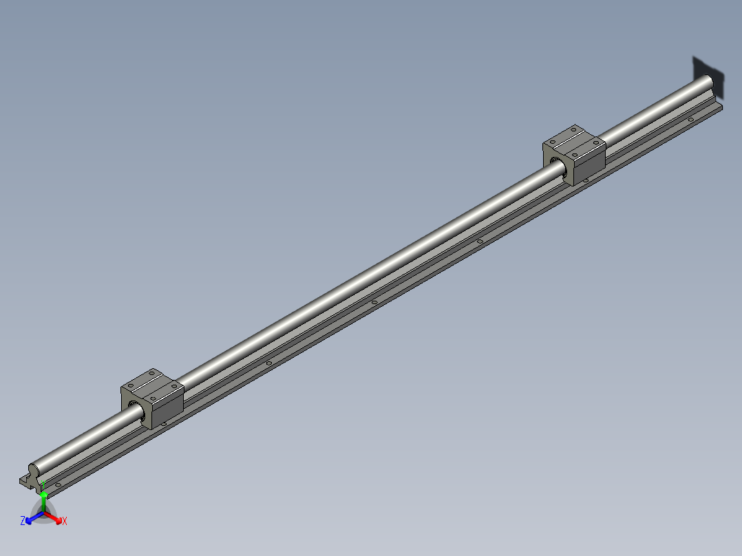 支撑导轨单元SBRS系列滑轨SBR16SA正等轴测图