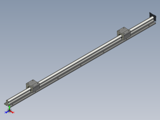 支撑导轨单元SBRS系列滑轨SBR16SA正等轴测缩略图