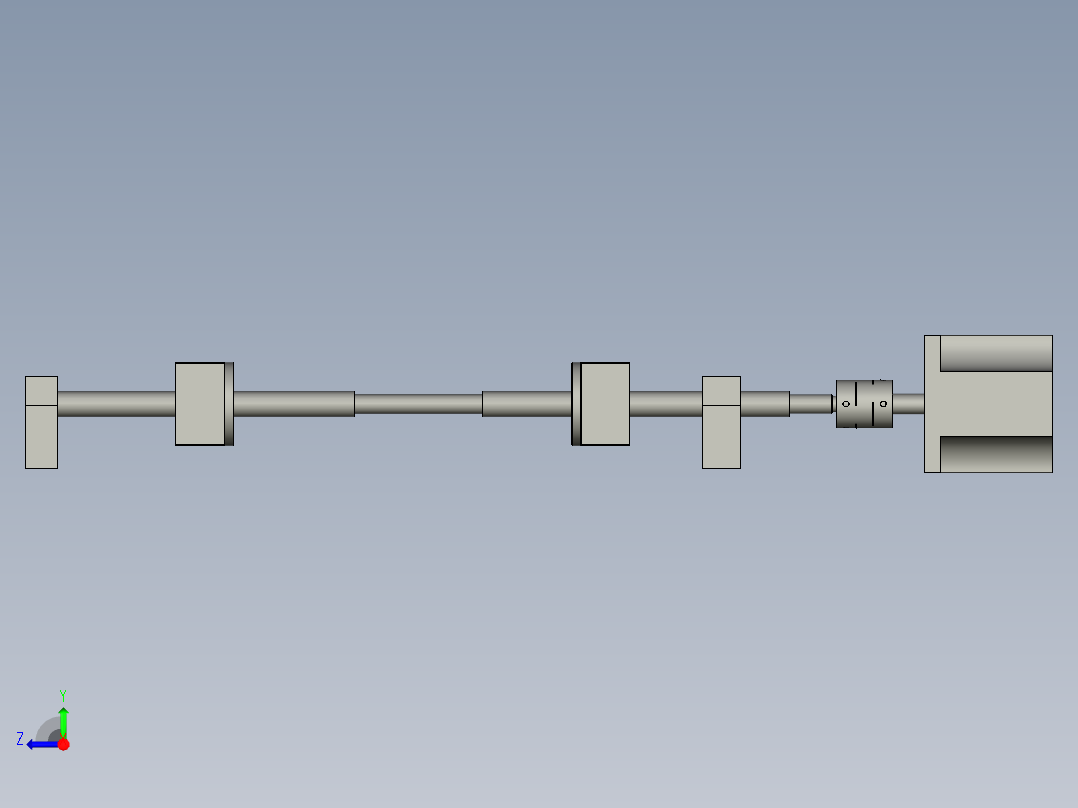 丝杠调整组件右视图