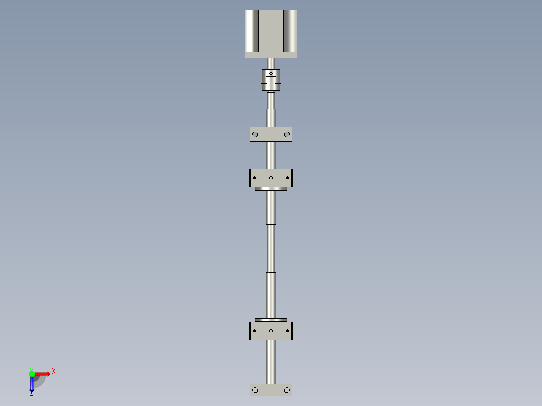 丝杠调整组件俯视图