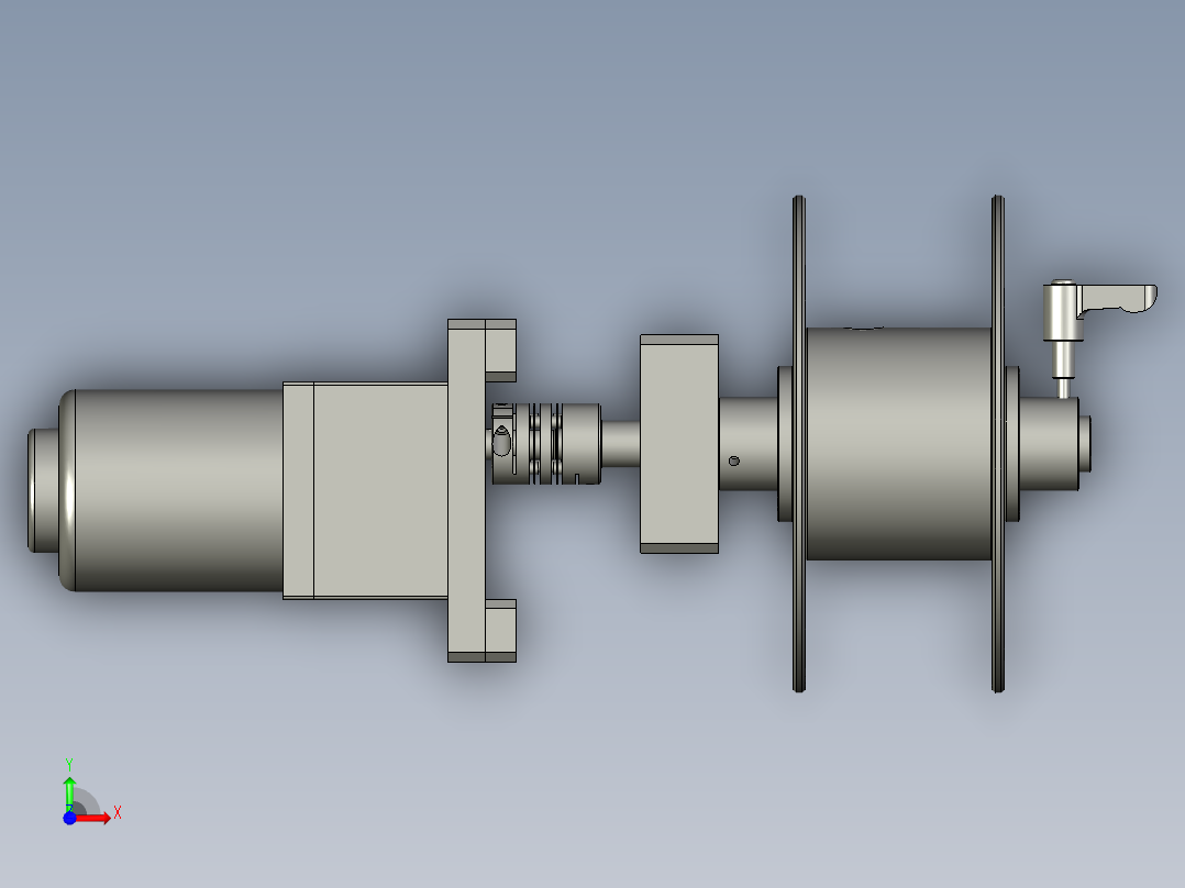 贴膜卷放膜结构前视图