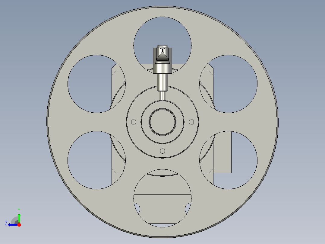 贴膜卷放膜结构右视图