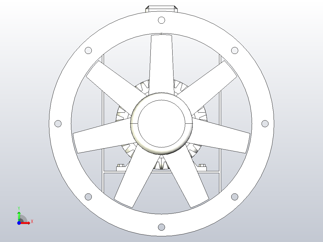 AXA系列[AXA315-7／10LH1-4SU]亿利达管道风机前视图