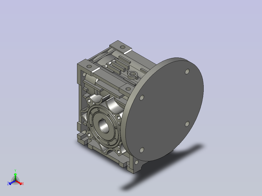 RV系列铝合金蜗轮蜗杆减速机RV40-63主视图