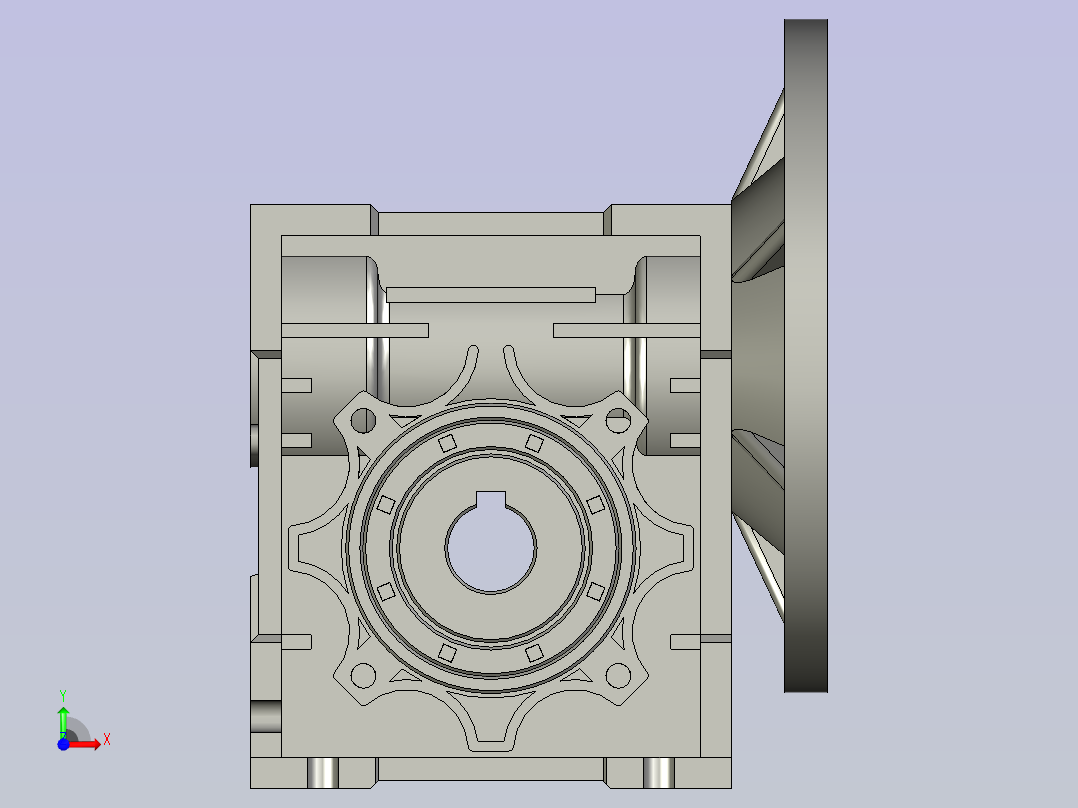 RV系列铝合金蜗轮蜗杆减速机RV40-63前视图