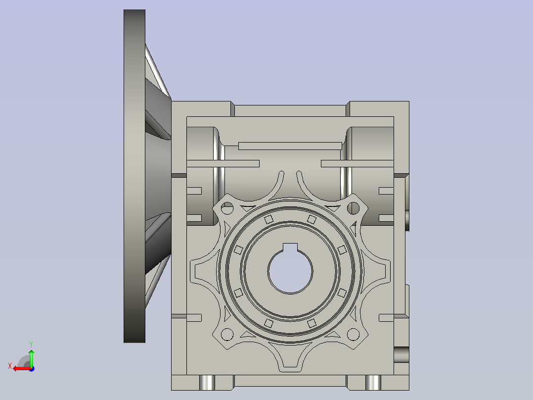 RV系列铝合金蜗轮蜗杆减速机RV40-63后视图