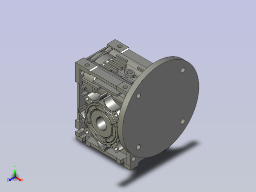 RV系列铝合金蜗轮蜗杆减速机RV40-63正等轴测缩略图