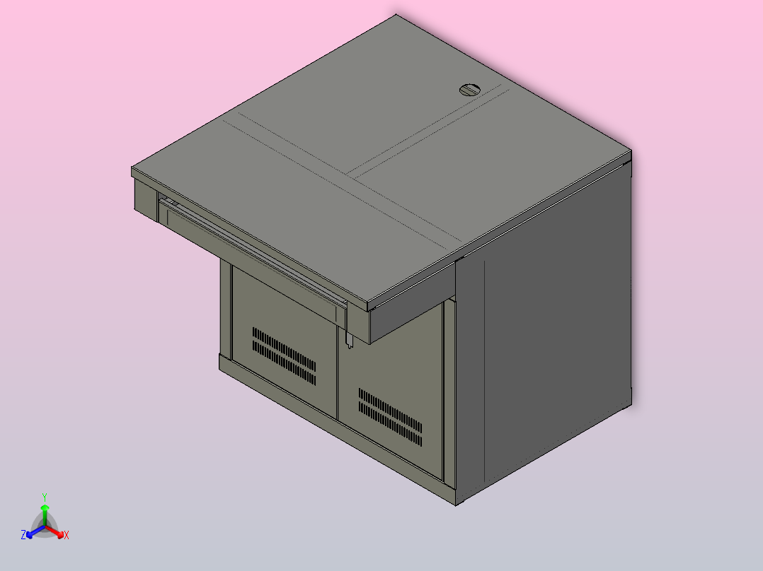 焊接式微机台[焊接式微机台]主视图
