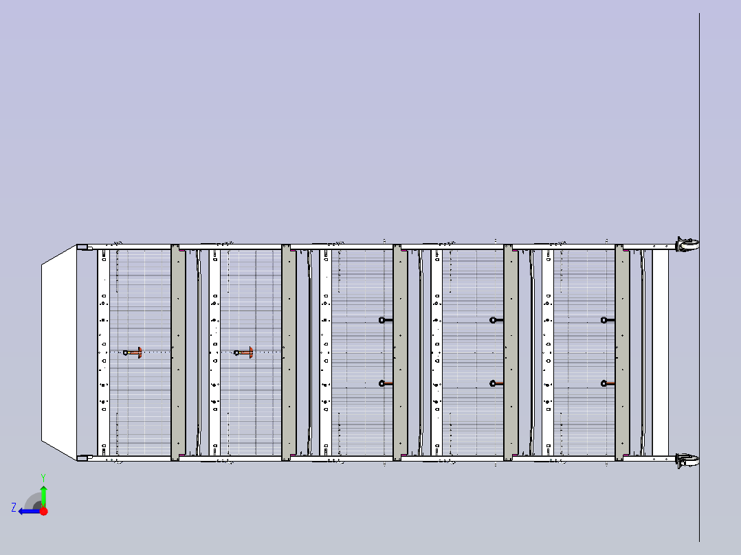 移动式动物饲养笼右视图