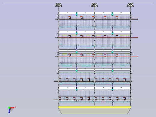 移动式动物饲养笼俯视缩略图