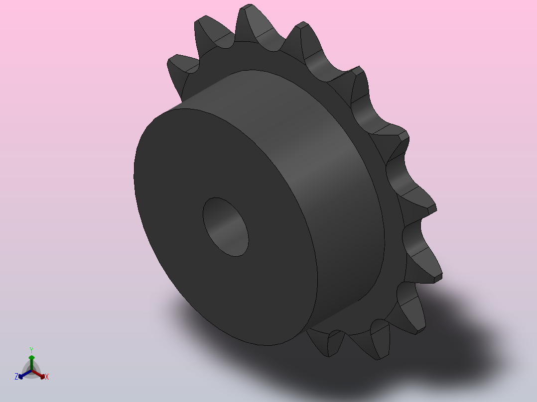 直孔链轮05B型_15-05B-1主视图