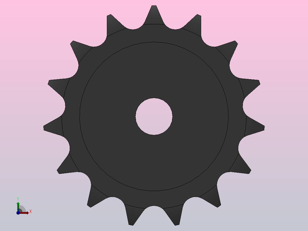 直孔链轮05B型_15-05B-1前视图