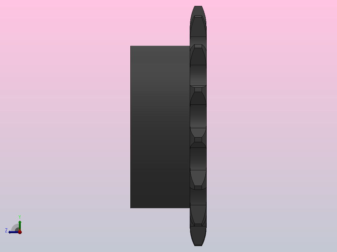 直孔链轮05B型_15-05B-1右视图