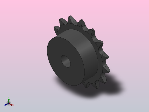 直孔链轮05B型_15-05B-1正等轴测缩略图