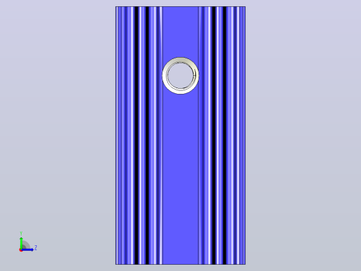 蓝色散热器尺寸25 x 12 6 x 6 5 mm孔18 3mm左视缩略图