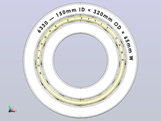 完整的公制6300开放式轴承库solidworks和Step模型11前视缩略图