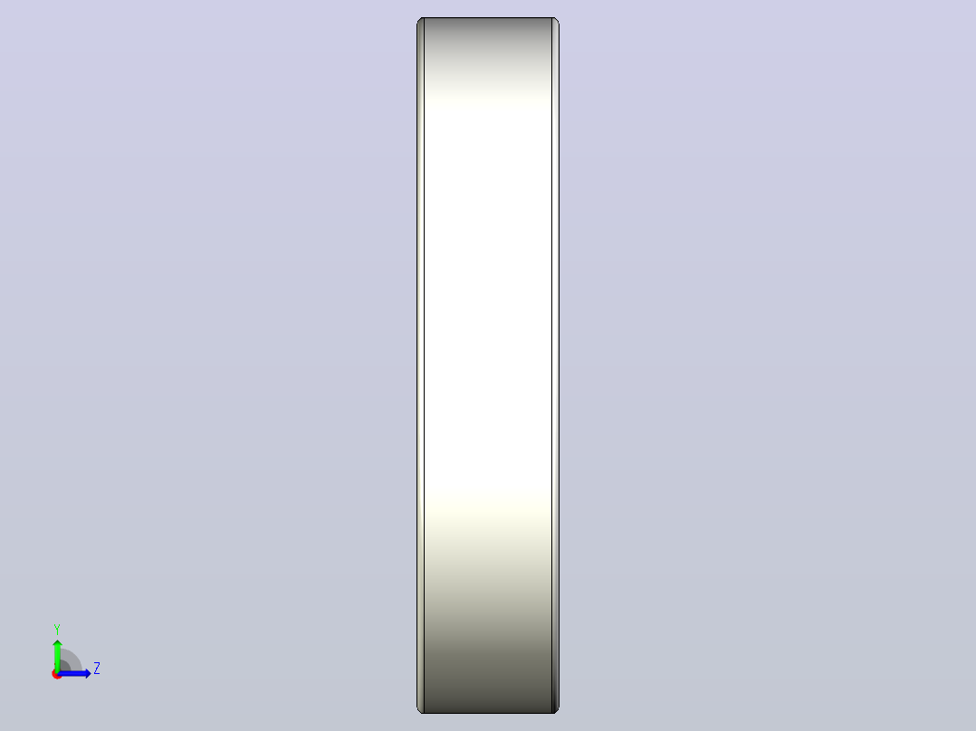 完整的公制6300开放式轴承库solidworks和Step模型11左视图