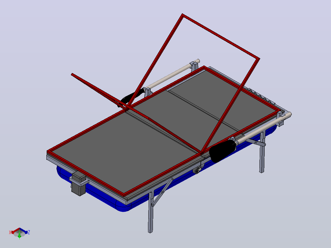 可折叠救生筏结构3D图纸 Solidworks设计主视图