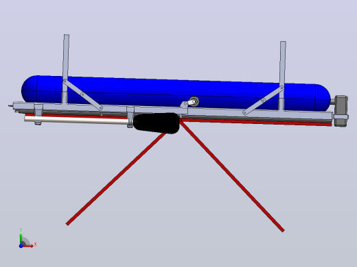 可折叠救生筏结构3D图纸 Solidworks设计前视缩略图