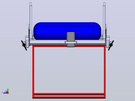 可折叠救生筏结构3D图纸 Solidworks设计右视缩略图