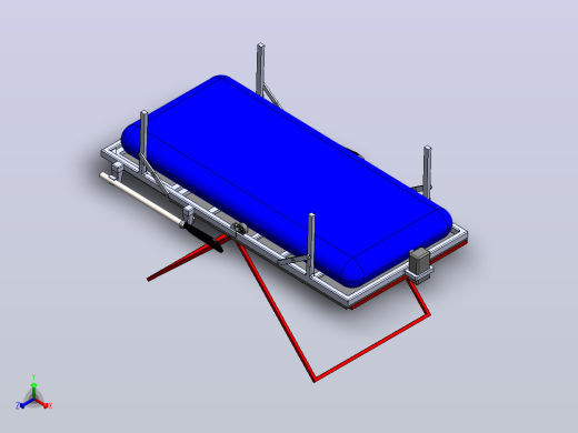 可折叠救生筏结构3D图纸 Solidworks设计正等轴测缩略图