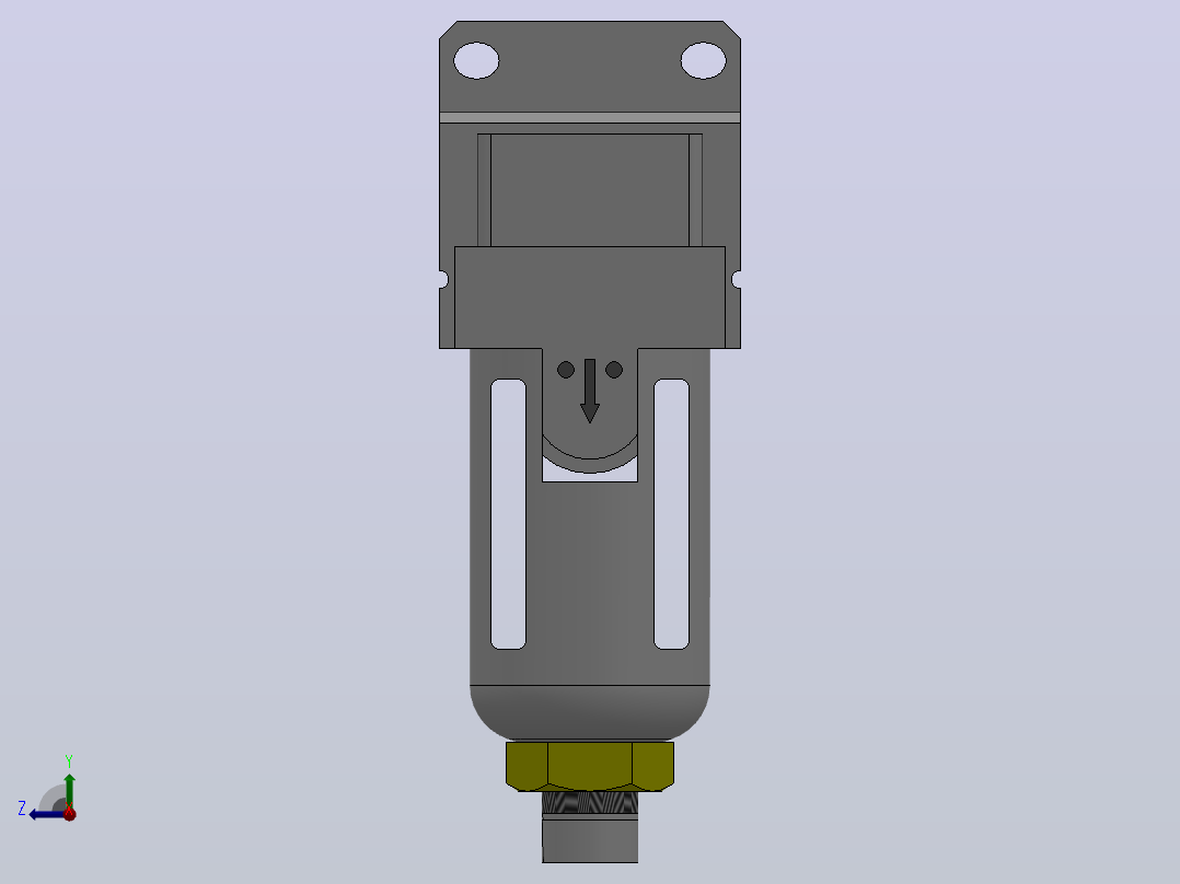 MASF3000~4000[MASF3000-02-标准]气源过滤器右视图